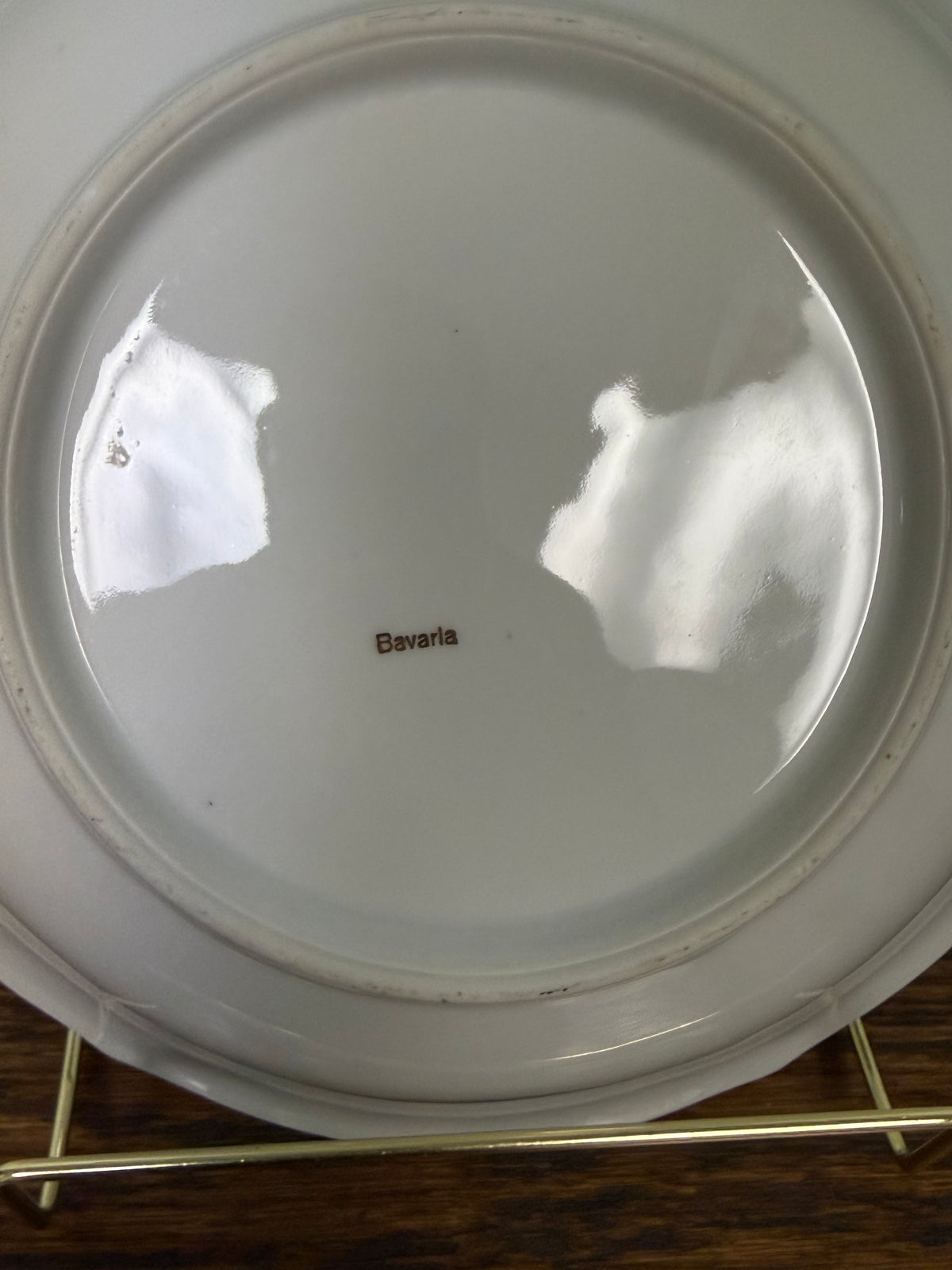 Vintage Bavaria Porcelain Floral Dessert Bowl | Hand-Painted Flowers & Gold Accents
