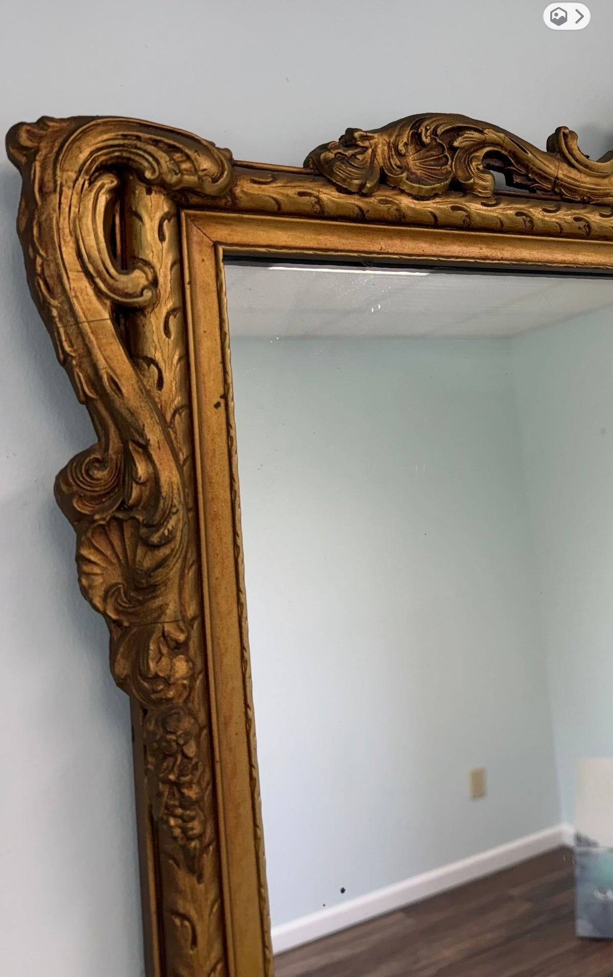 Antique Gold Gilt Ornate Rococo Mirror