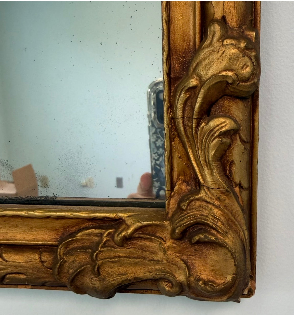 Antique Gold Gilt Ornate Rococo Mirror